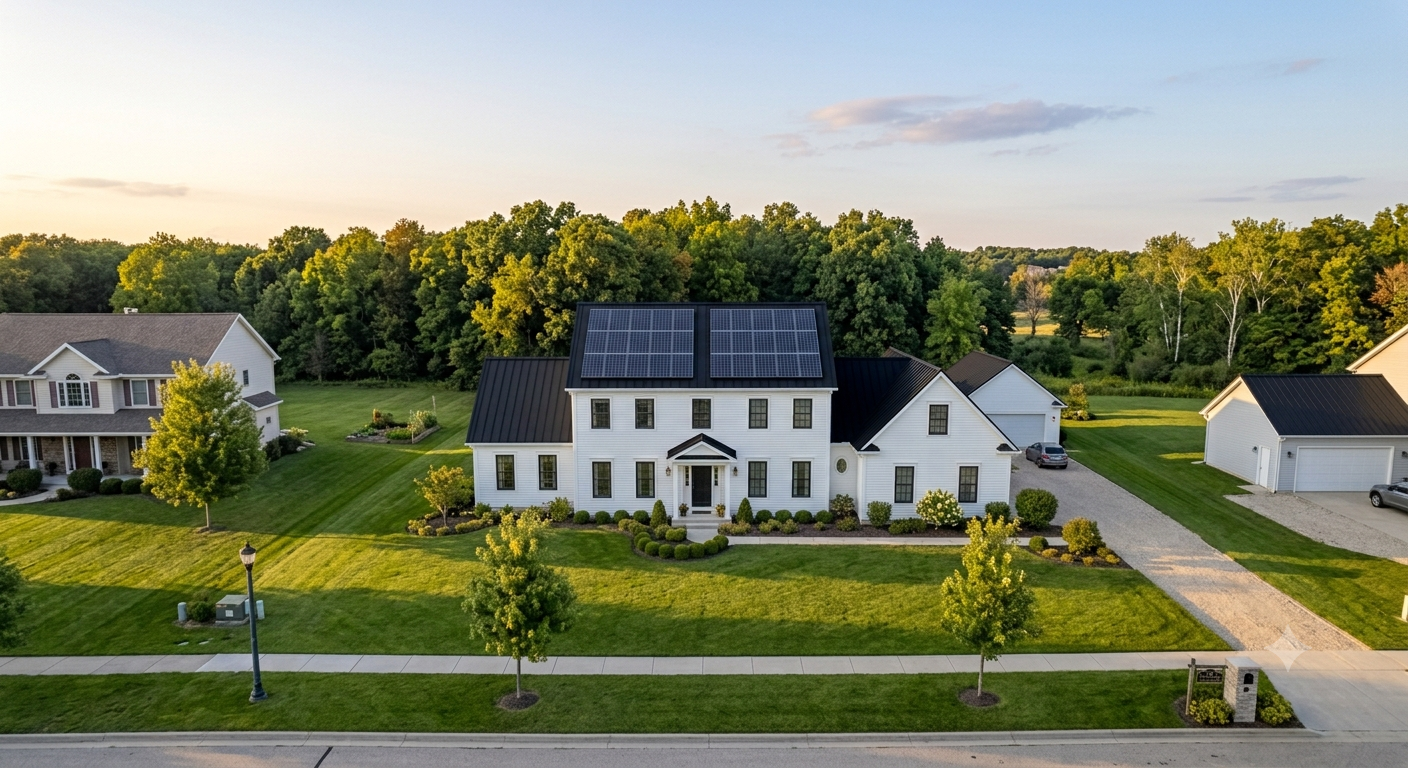 Standing Seam Metal Roof with Solar