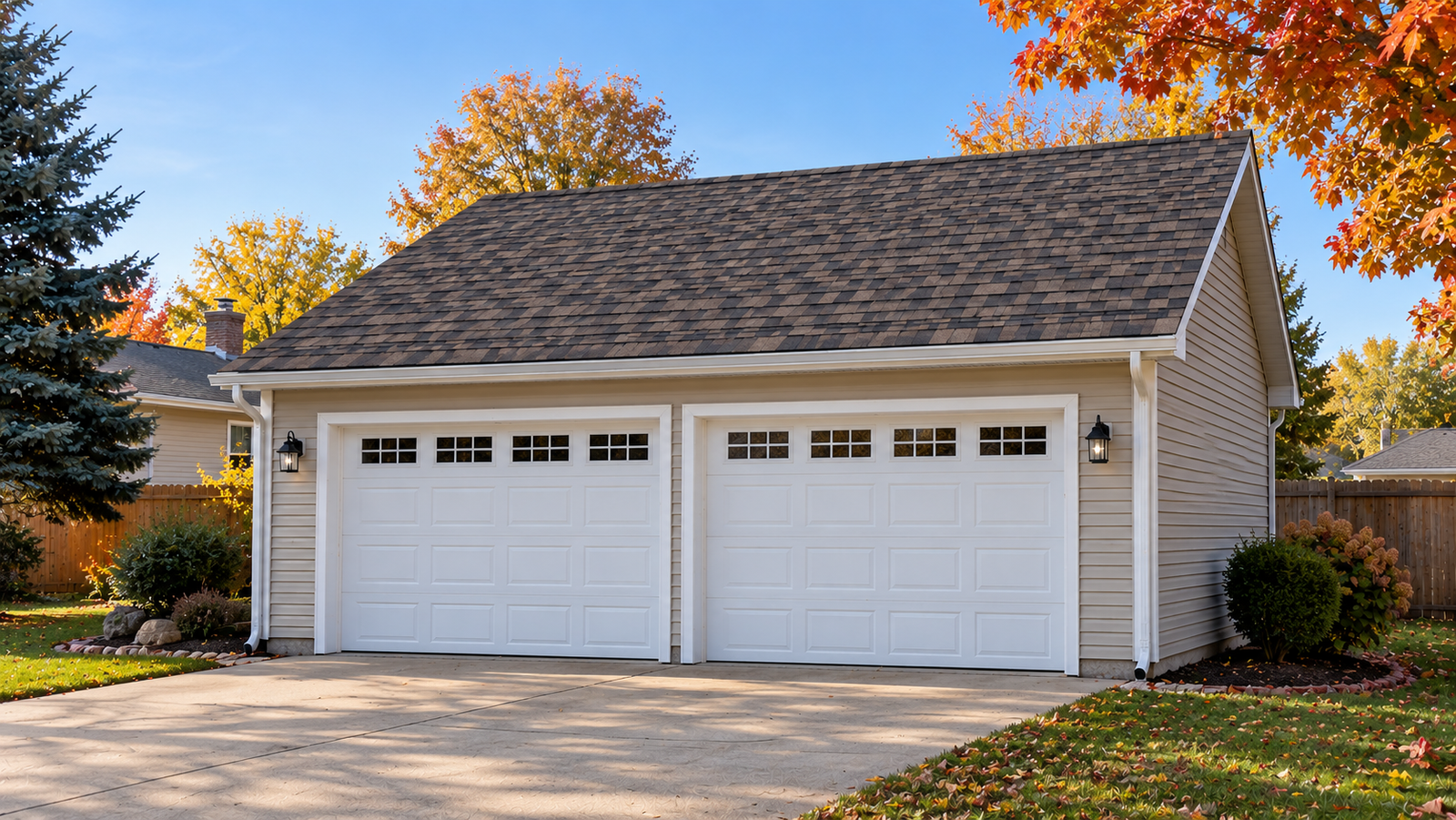 New Shingle Garage Roof Replacement